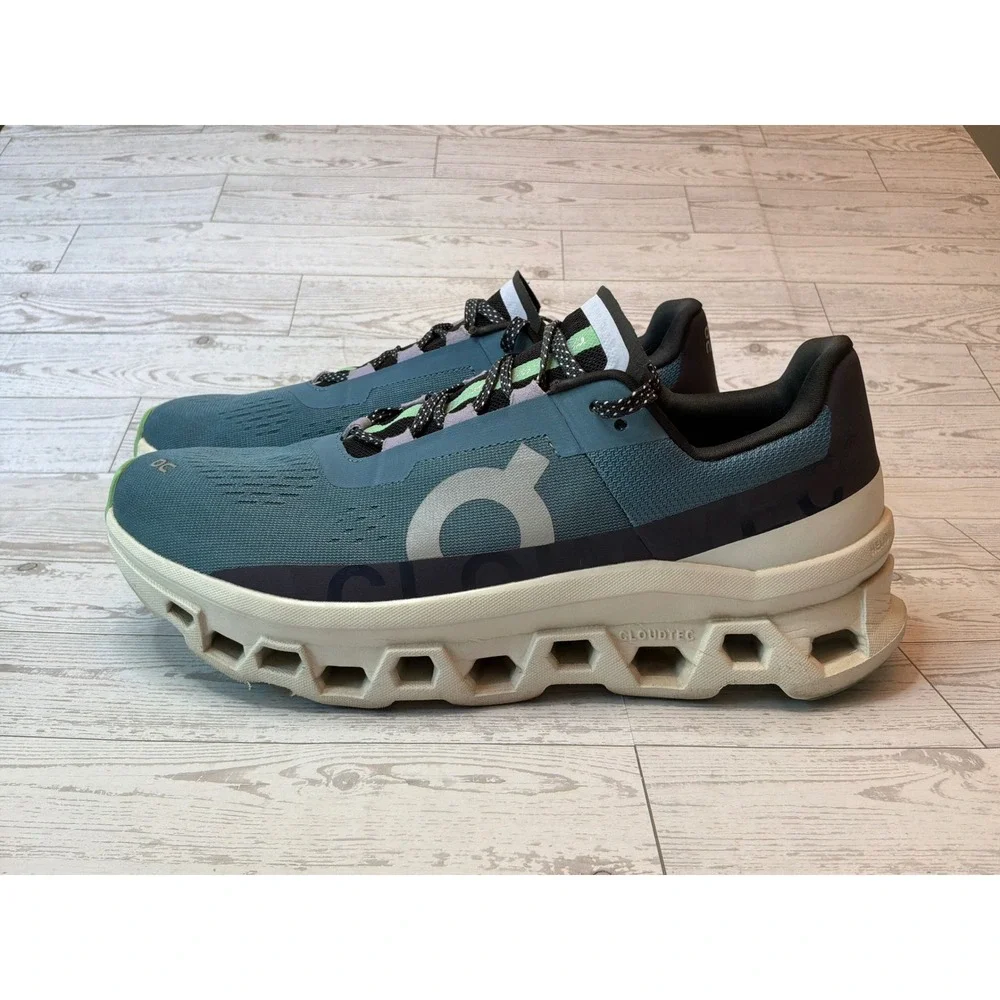 On Cloudmonster Running Shoes Mens 11 Blue Green 61.98084 Gorpcore Streetwear